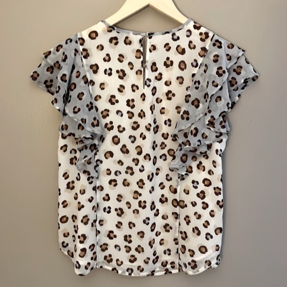 Ann Taylor Sleeveless‎ Ruffled Blouse Petite Small - Picture 3 of 8